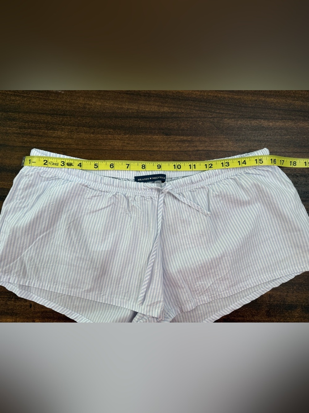 Brandy Melville Light Blue & White Striped Shorts - Picture 6 of 7